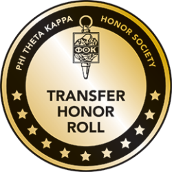 Phi Theta Kappa Honor Society badge for transfer students