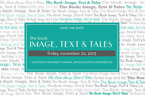 the book: Image, Text & Tales postcard