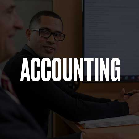 image of two males conversing and the word accounting over it