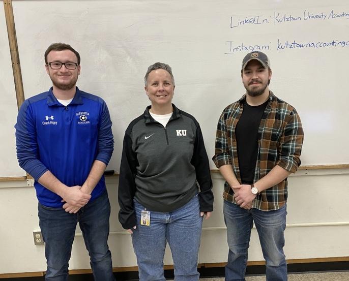 Left to Right: Kyle Reppy, Dr. Lisa Frye, Chris Waller.