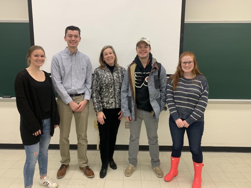 Left to Right: Hannah Marx, Dylan Drager, Sarah Raley, Travis Stroup, Nicki Wolf.