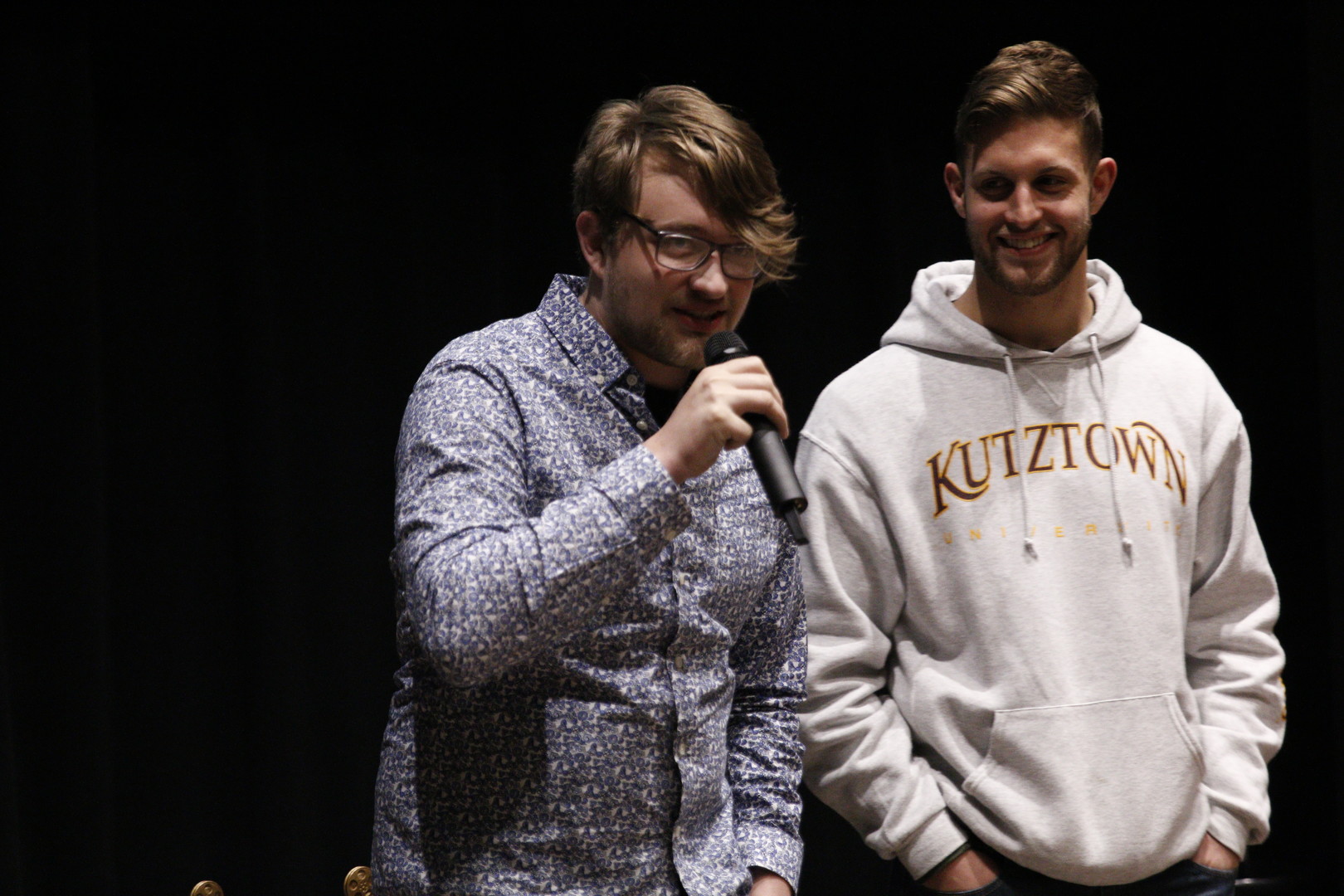 CTM student and KUFF participant Cole Reece answers questions