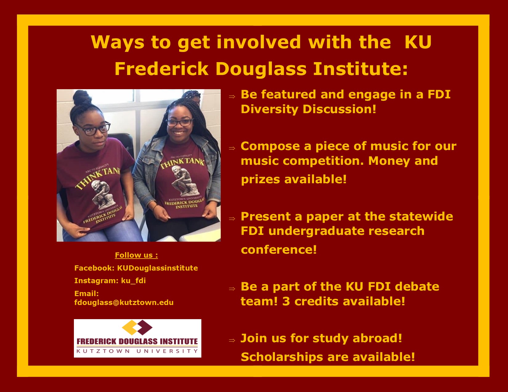 Get involved with the KU Frederick Douglass Institute 