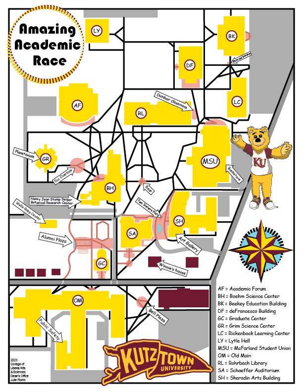 North Campus Academic Map 2023