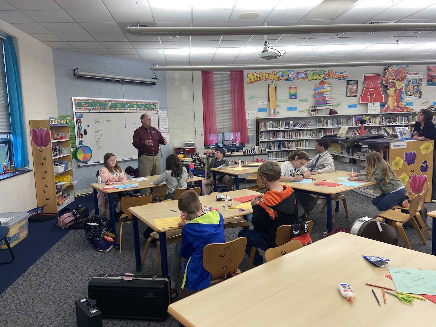 President Hawkinson visited the Spark site at Kutztown Elementary School in April 2022. 