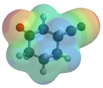 electron density map for aromatic molecule
