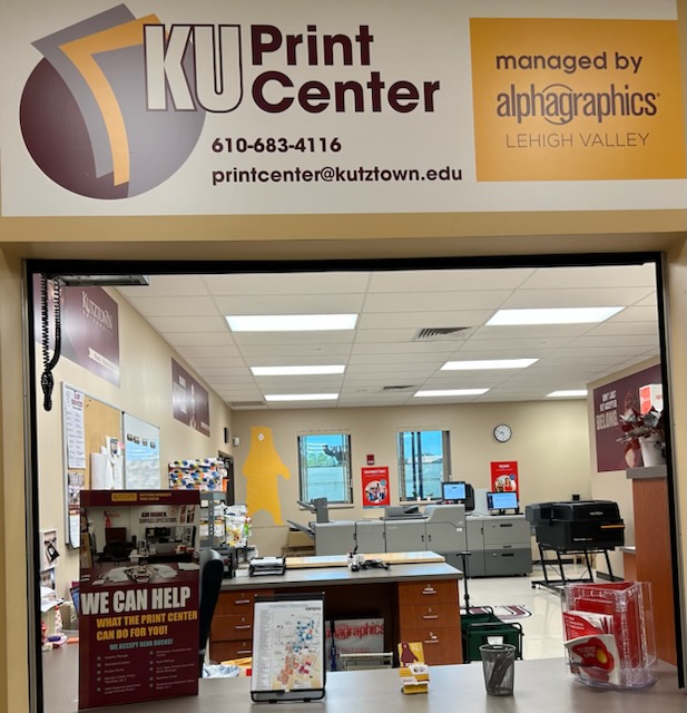 Print Center -view of the counter and graphics samples