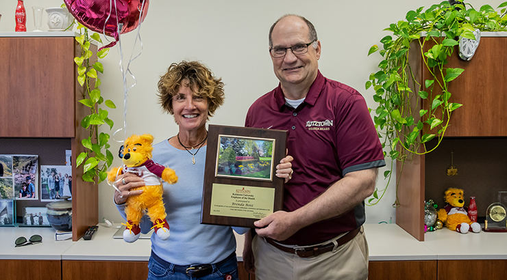 Brenda Booz and President Hawkinson