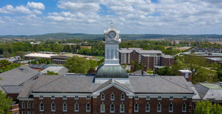 Overhead view of campus.