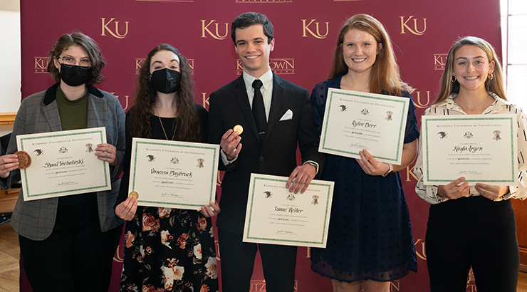 Photo of five student winners.