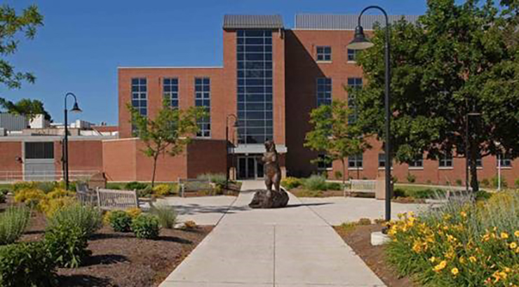 Boehm Science Center and sidewalk