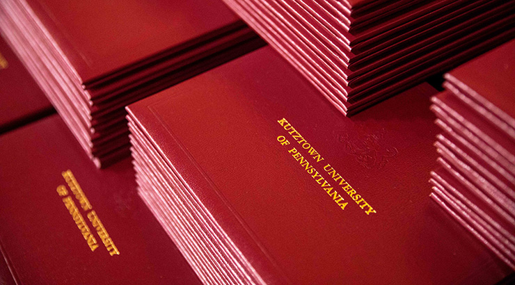 Maroon KU Diplomas.