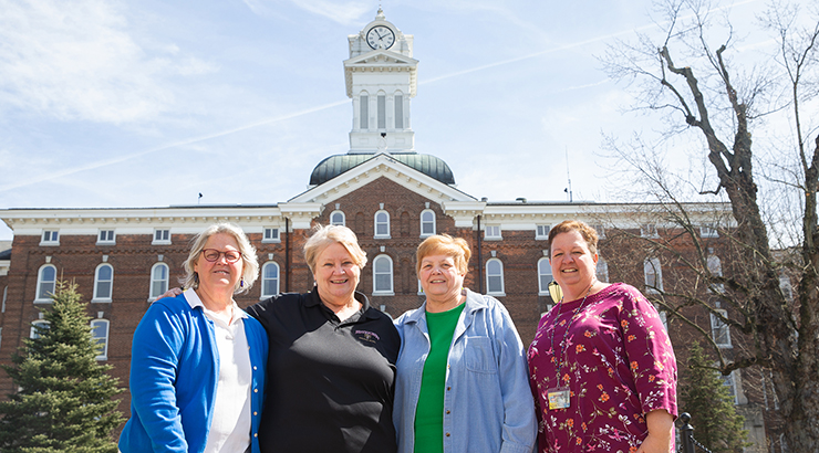 Administrative Professionals in front of Old Main
