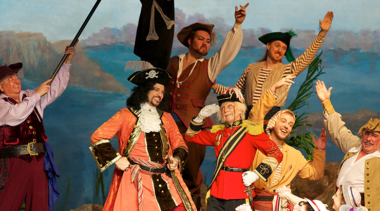 Pirate actors on stage