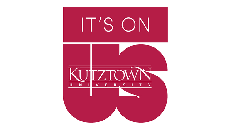 It's On Us logo, with Kutztown logo embedded within