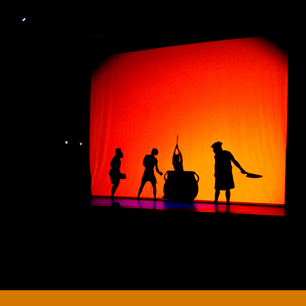 silhouette of a play taking place.