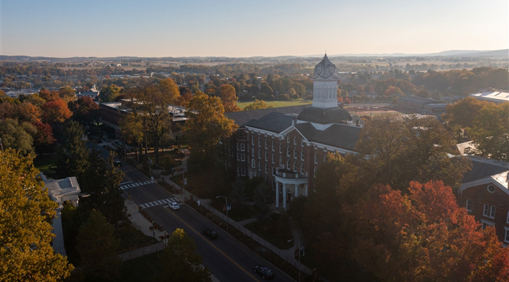 Aerial photo of campus