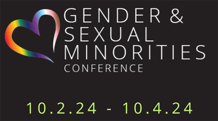 Logo for Gender and Sexual Minorities Conference, 10-2-24 to 10-4-24