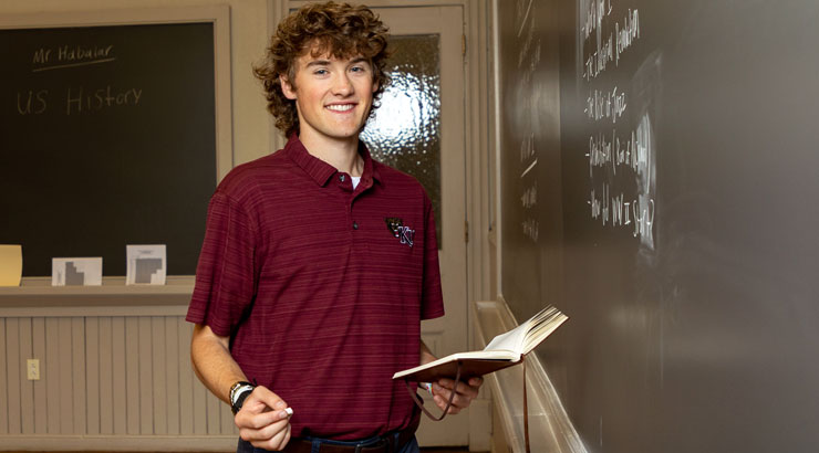 Male student pursuing an early childhood education degree at Kutztown University.