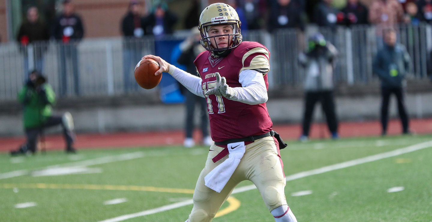 Collin DiGalbo, in action playing QB for the Golden Bears
