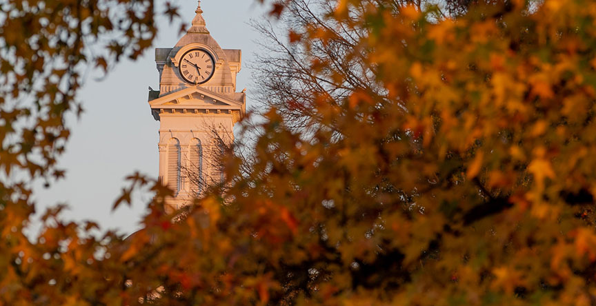 Old Main in fall.