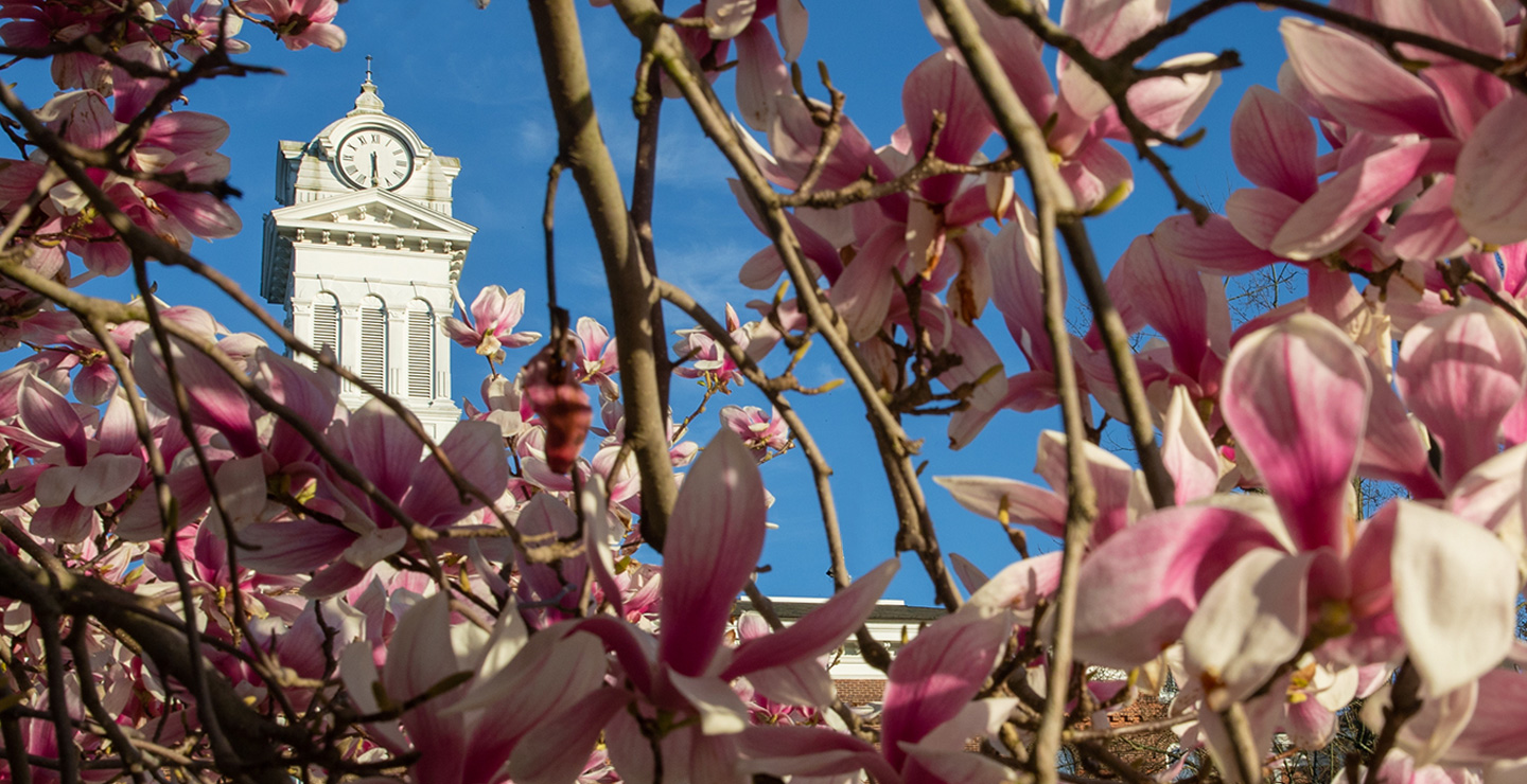 Old Main tower.