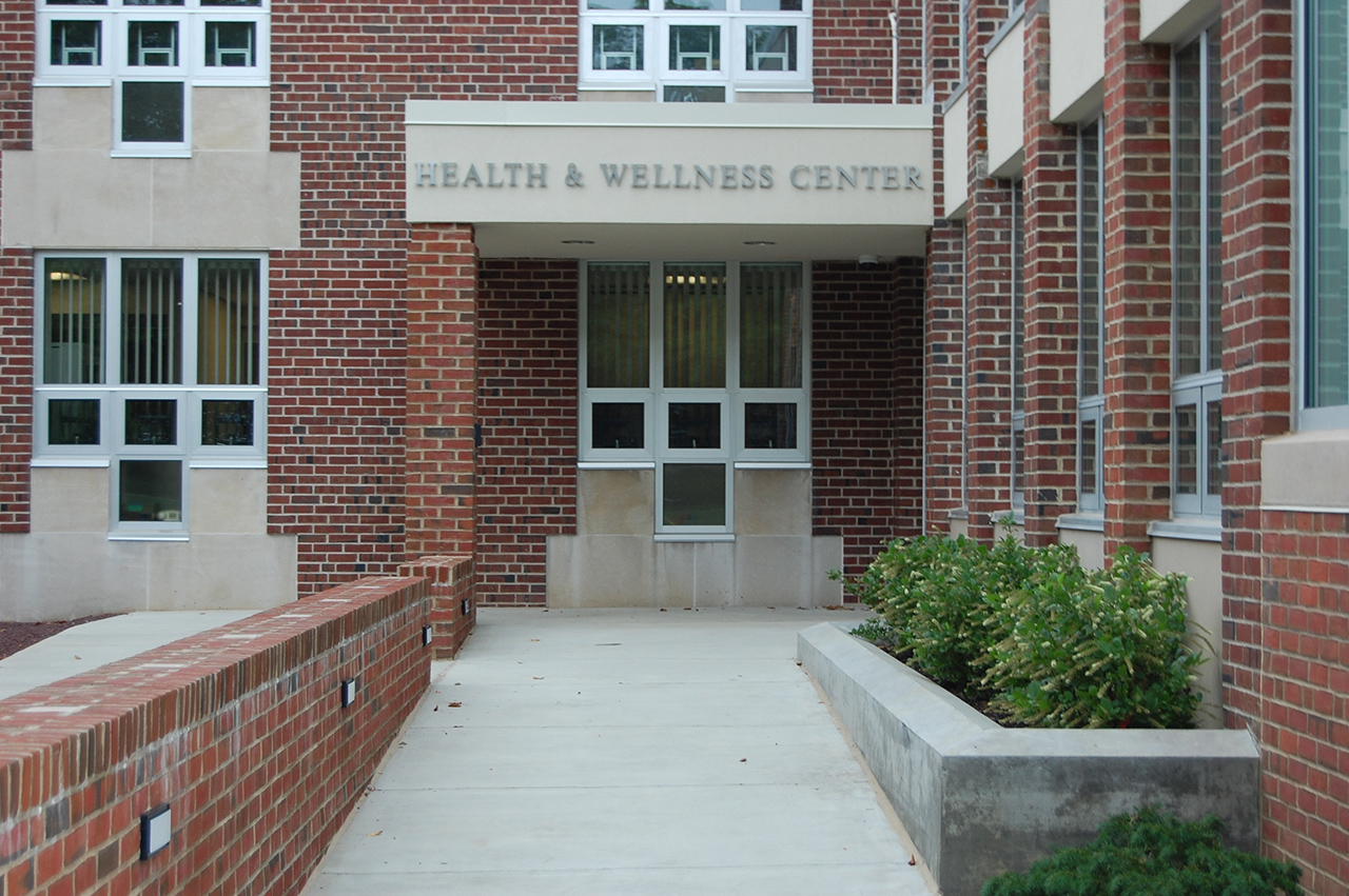 Front entrance to the Health and Wellness center