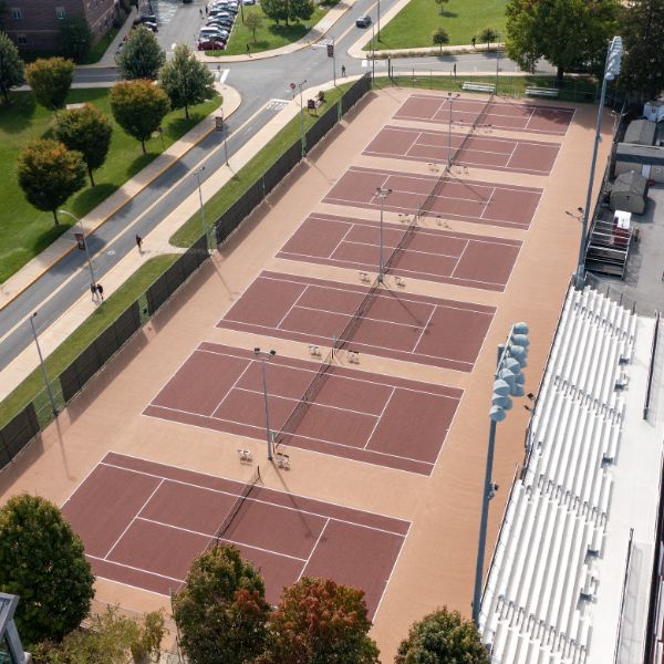 Distance shot of keystone tennis courts 