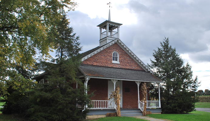 Freyberger schoolhouse front entrance 