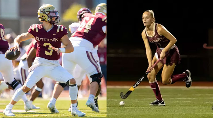 Football player Jud Novak and field hockey player Juliana Donato.