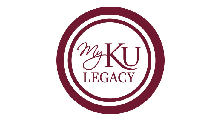 MyKU Legacy logo in maroon and white circles