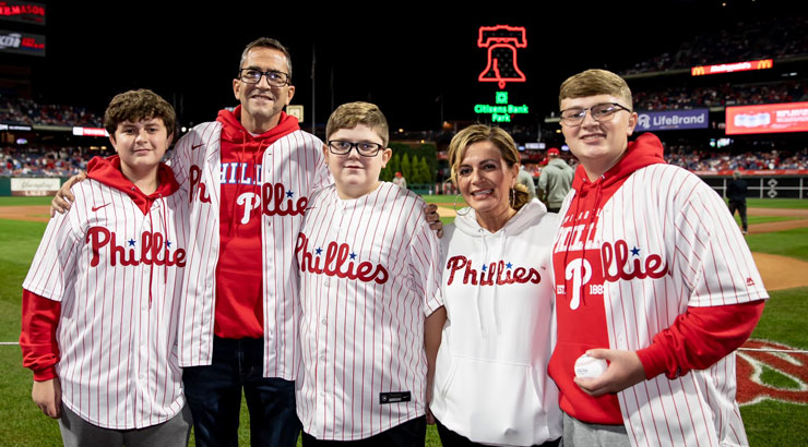 Philadelphia Phillies Bryce Harper awaits his first pitch in a Phillies  uniform - Gold Medal Impressions