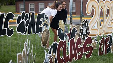 Drone image of Old Main clocktown